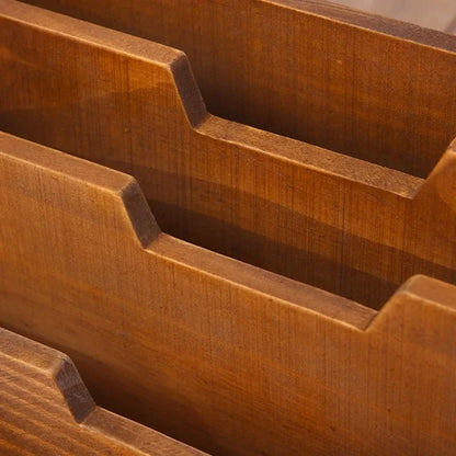 Vintage Wooden Desktop Storage Box | Multipurpose Drawer Organizer