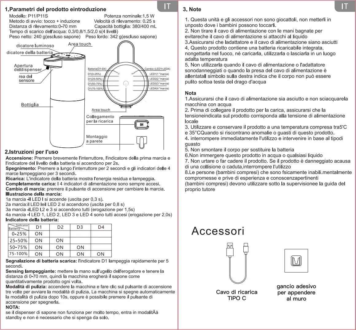Automatic Touchless USB Rechargeable Soap Dispenser, Touchless Foaming Soap Dispenser 400ml