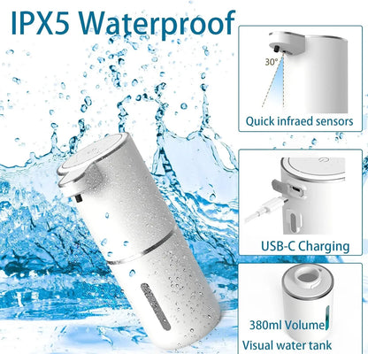 Automatic Touchless USB Rechargeable Soap Dispenser, Touchless Foaming Soap Dispenser 400ml