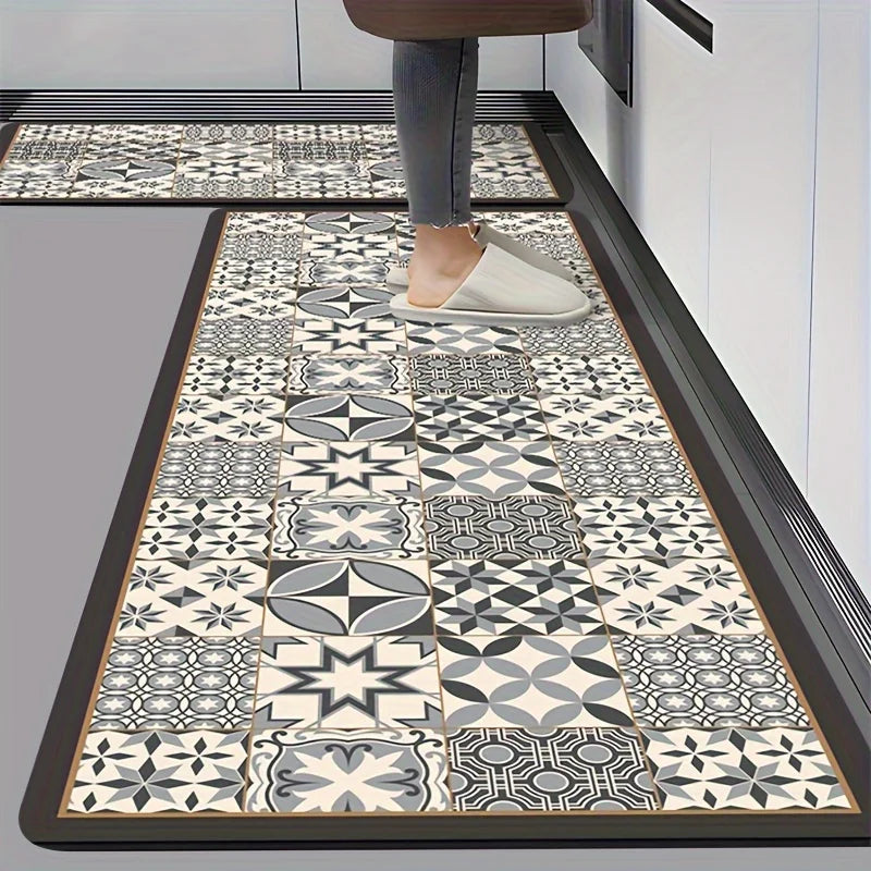 Waterproof Kitchen Rug Non-Slip Oil-Resistant Floor Mat | Absorbent Door & Bathroom Carpet