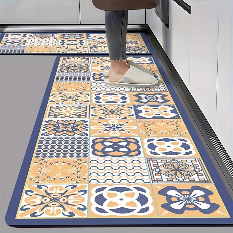 Waterproof Kitchen Rug Non-Slip Oil-Resistant Floor Mat | Absorbent Door & Bathroom Carpet