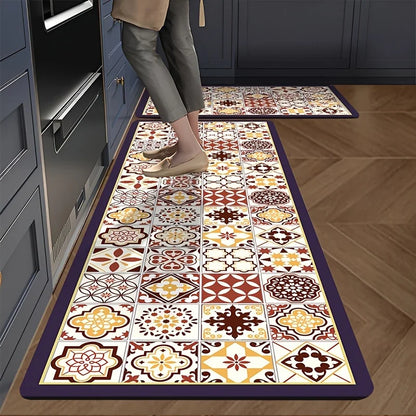 Waterproof Kitchen Rug Non-Slip Oil-Resistant Floor Mat | Absorbent Door & Bathroom Carpet