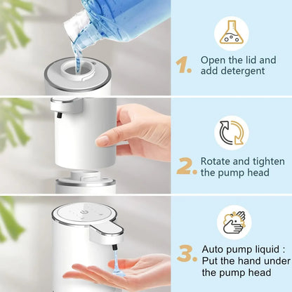 Automatic Touchless USB Rechargeable Soap Dispenser, Touchless Foaming Soap Dispenser 400ml