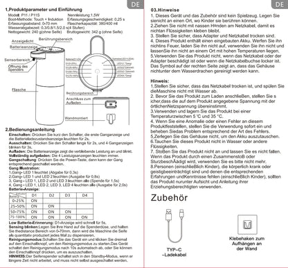 Automatic Touchless USB Rechargeable Soap Dispenser, Touchless Foaming Soap Dispenser 400ml