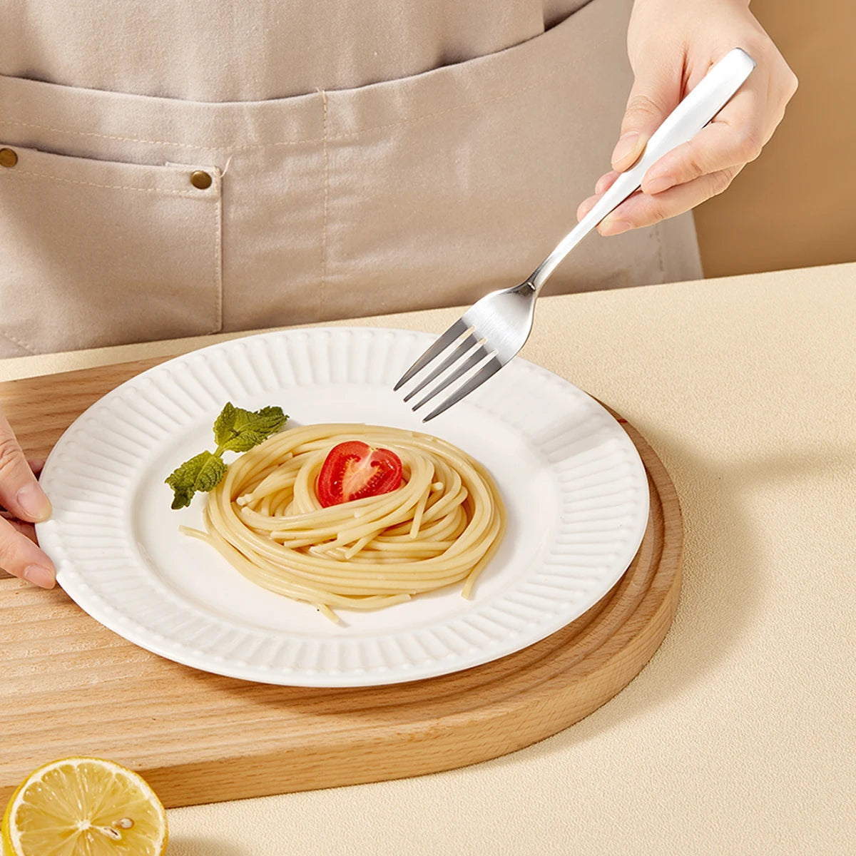 WORTHBUY Dinnerware Set Stainless Steel Cutlery Set With Tableware Bag Kitchen Utensil Travel Portable Spoon Fork Chopsticks