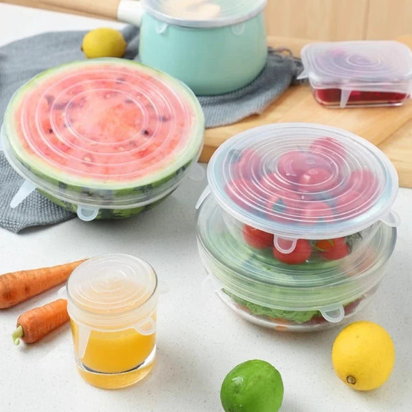 Silicone Stretch Lids 6-24Pcs Reusable Food Bowl Covers