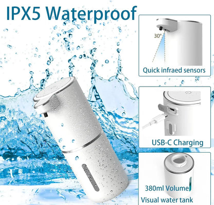 Automatic Touchless USB Rechargeable Soap Dispenser, Touchless Foaming Soap Dispenser 400ml