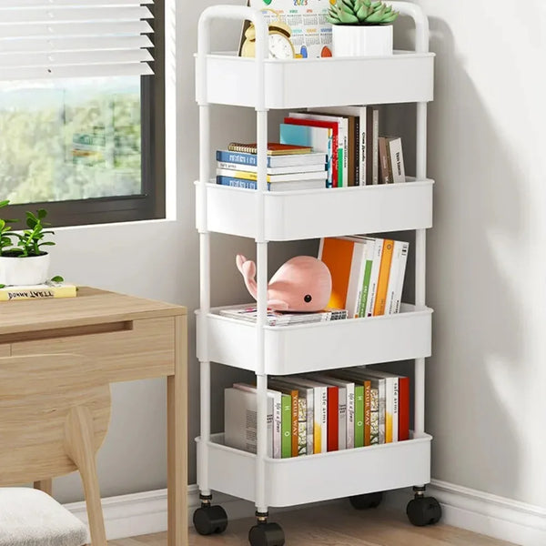 5 Layer Storage Trolley Cart with Wheels Kitchen Bathroom Organizer