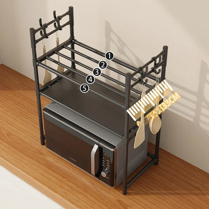 Expandable Microwave Stand - Heavy Duty Over Microwave Shelf 2/3 Tier