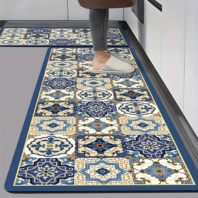 Waterproof Kitchen Rug Non-Slip Oil-Resistant Floor Mat | Absorbent Door & Bathroom Carpet