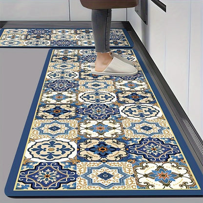 Waterproof Kitchen Rug Non-Slip Oil-Resistant Floor Mat | Absorbent Door & Bathroom Carpet